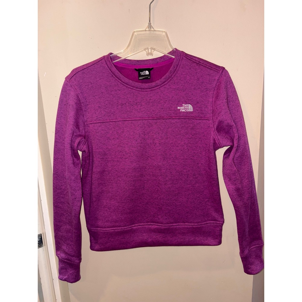 NWOT The North Face Womens Heather Purple Crewneck Fleece Sweatshirt XS NF0A3X8A